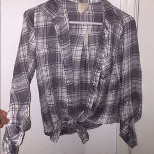 Super Cute Plaid Button Up
